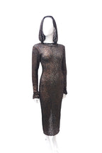 IBMH Textured Hooded Dress