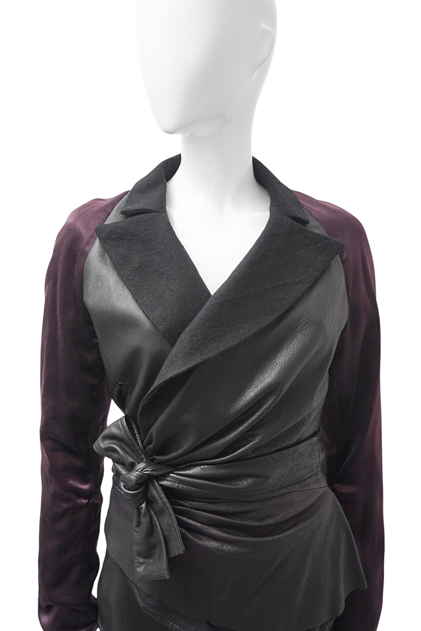 Haider Ackermann Leather Kimono Jacket