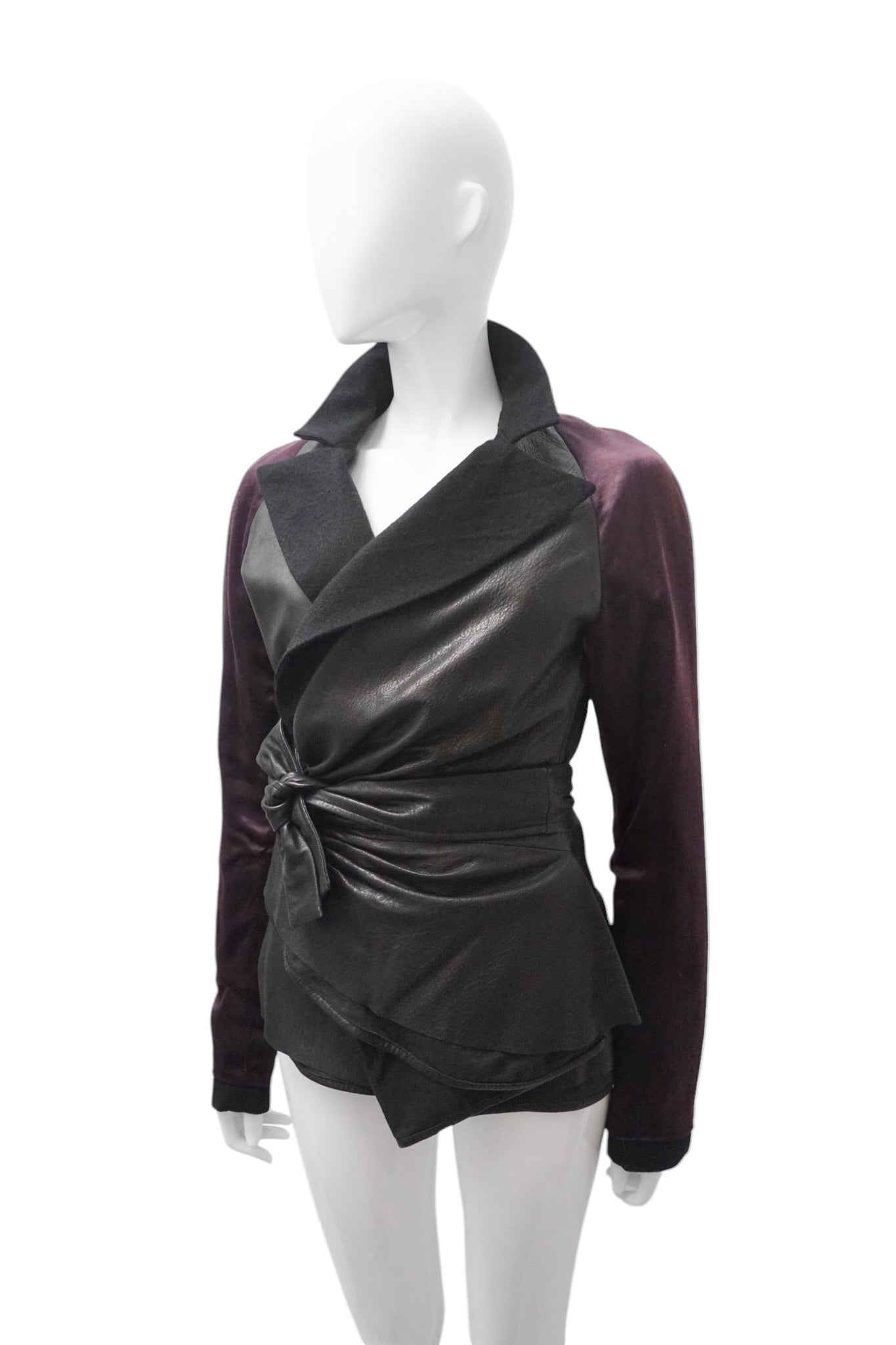 Haider Ackermann Leather Kimono Jacket