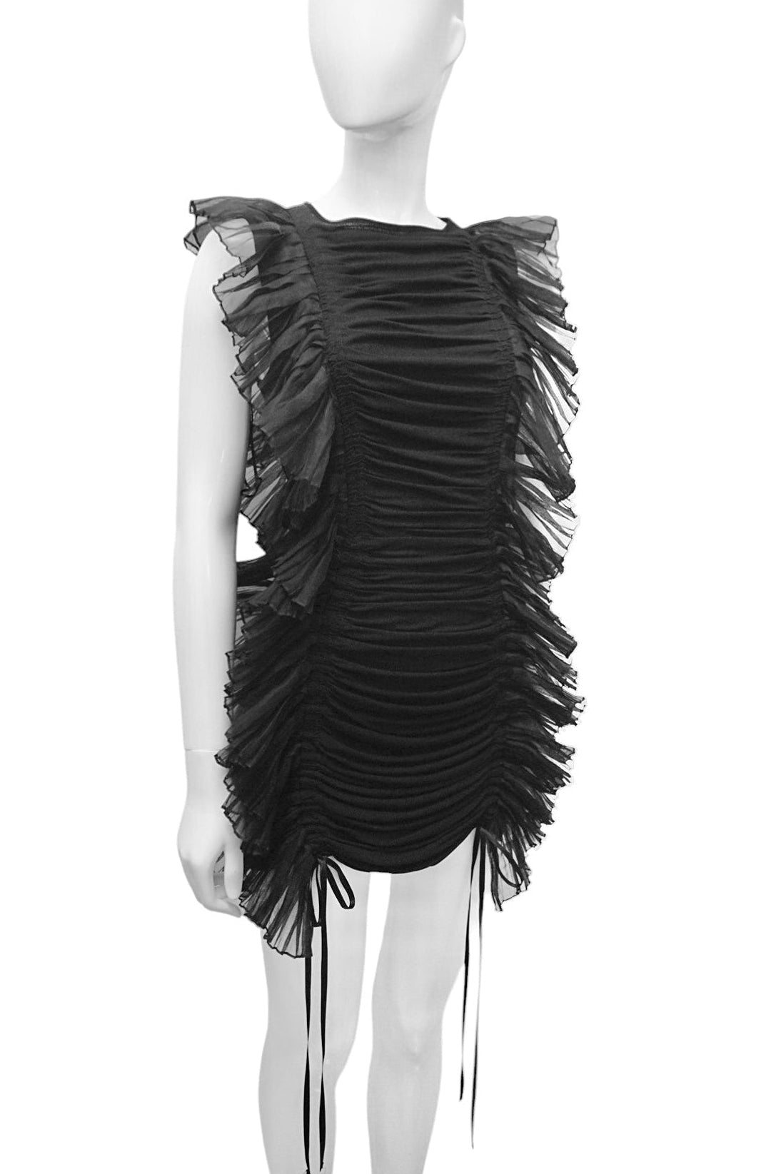 Rochas Ruffle Trim Mini Dress