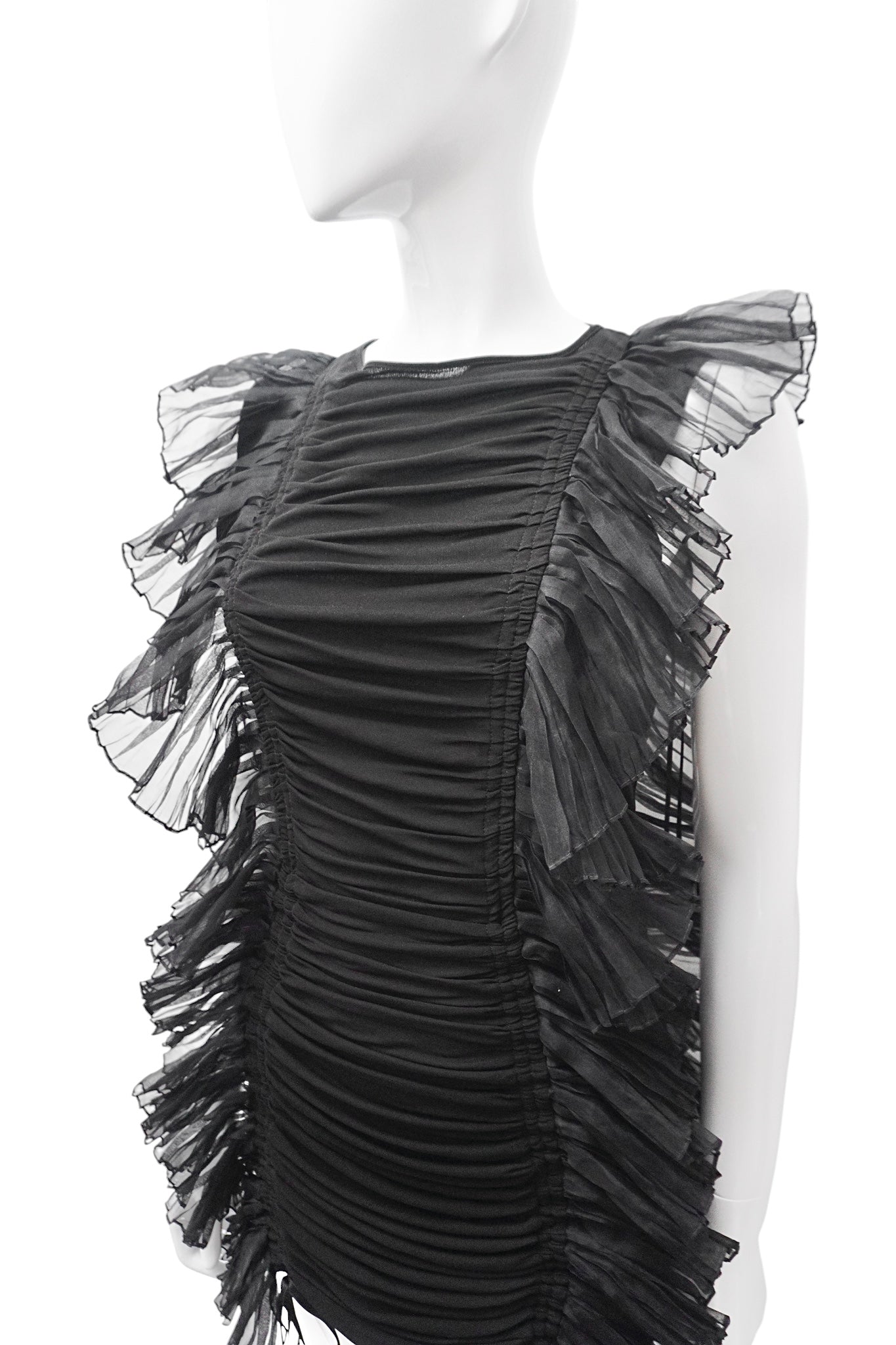 Rochas Ruffle Trim Mini Dress