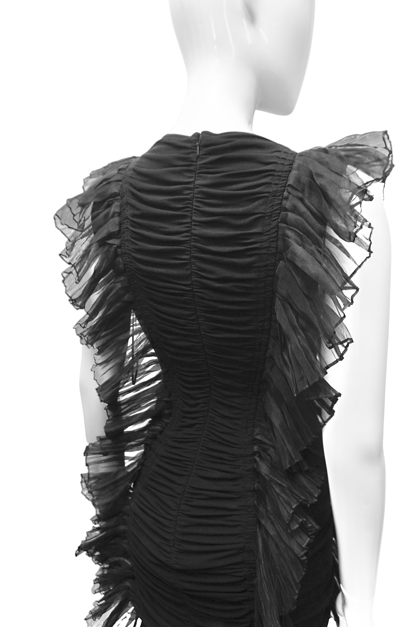 Rochas Ruffle Trim Mini Dress