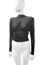 Saint Laurent Backless Draped Top