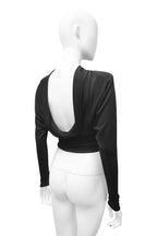 Saint Laurent Backless Draped Top