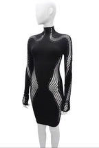 Mugler Long Sleeve Seamless Dress