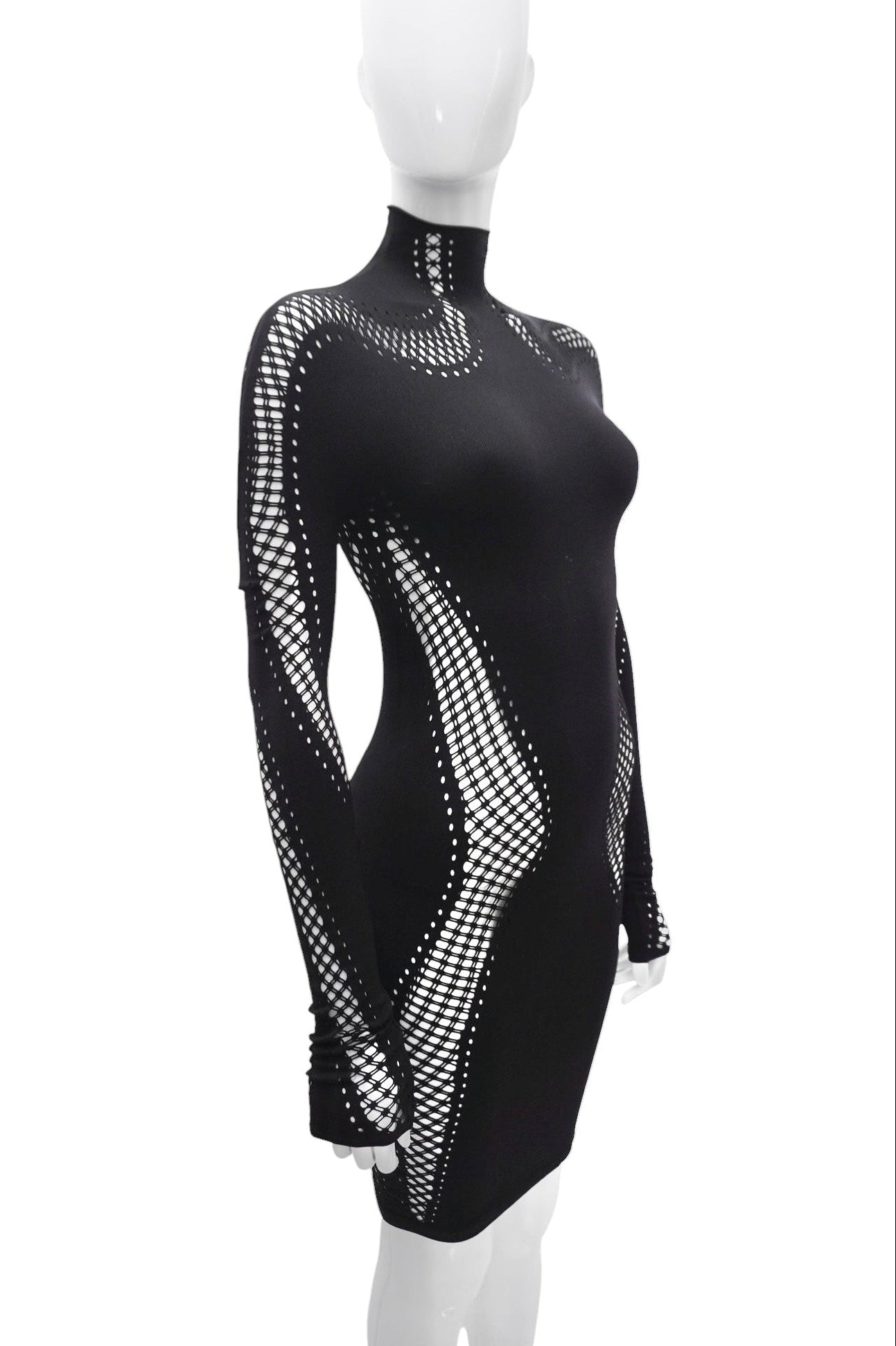 Mugler Long Sleeve Seamless Dress