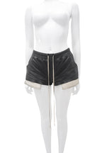 Rick Owens Fog Leather Shorts