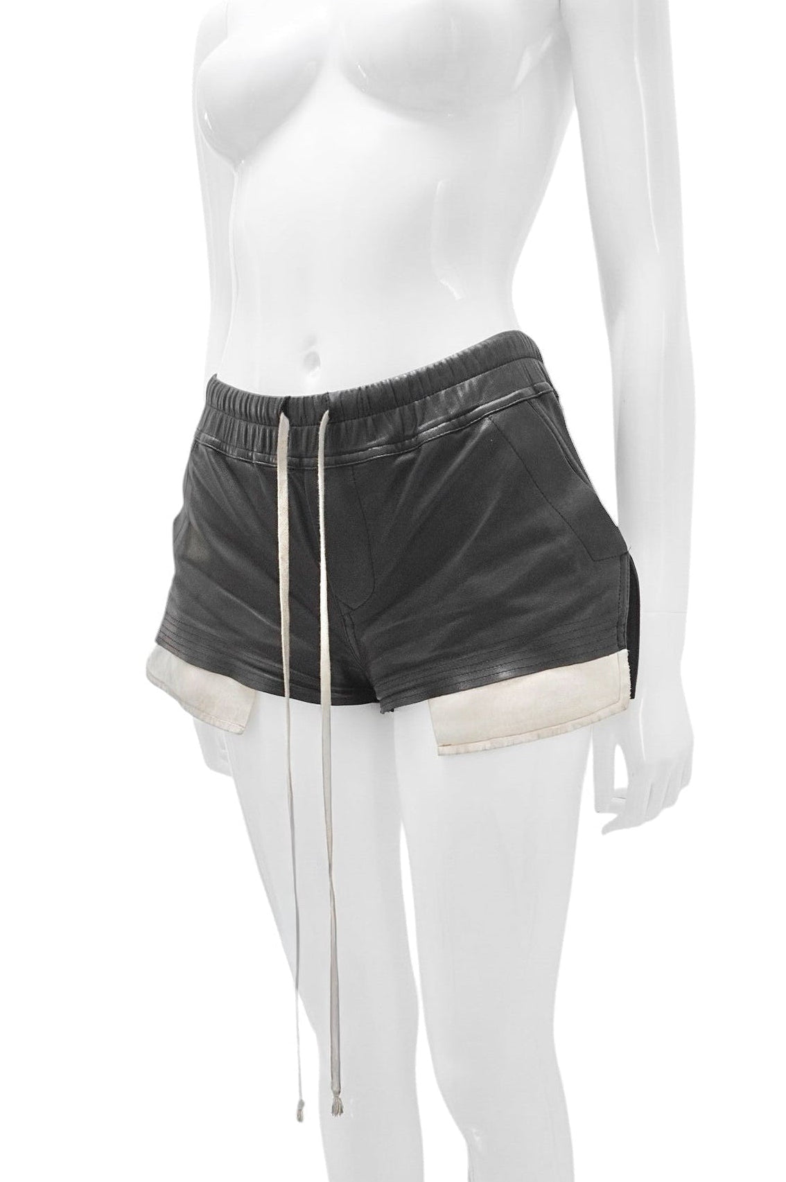 Rick Owens Fog Leather Shorts