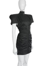 Annakiki Ruched Shoulder Mini Dress