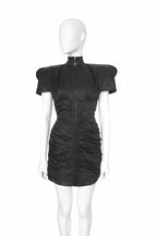 Annakiki Ruched Shoulder Mini Dress