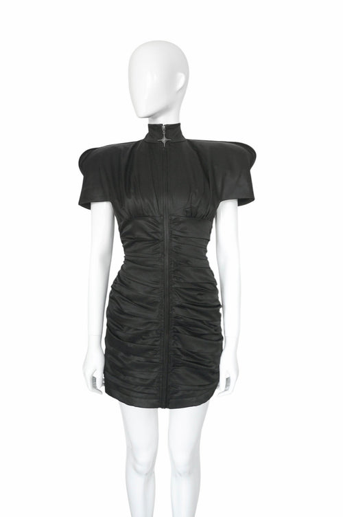 Annakiki Ruched Shoulder Mini Dress