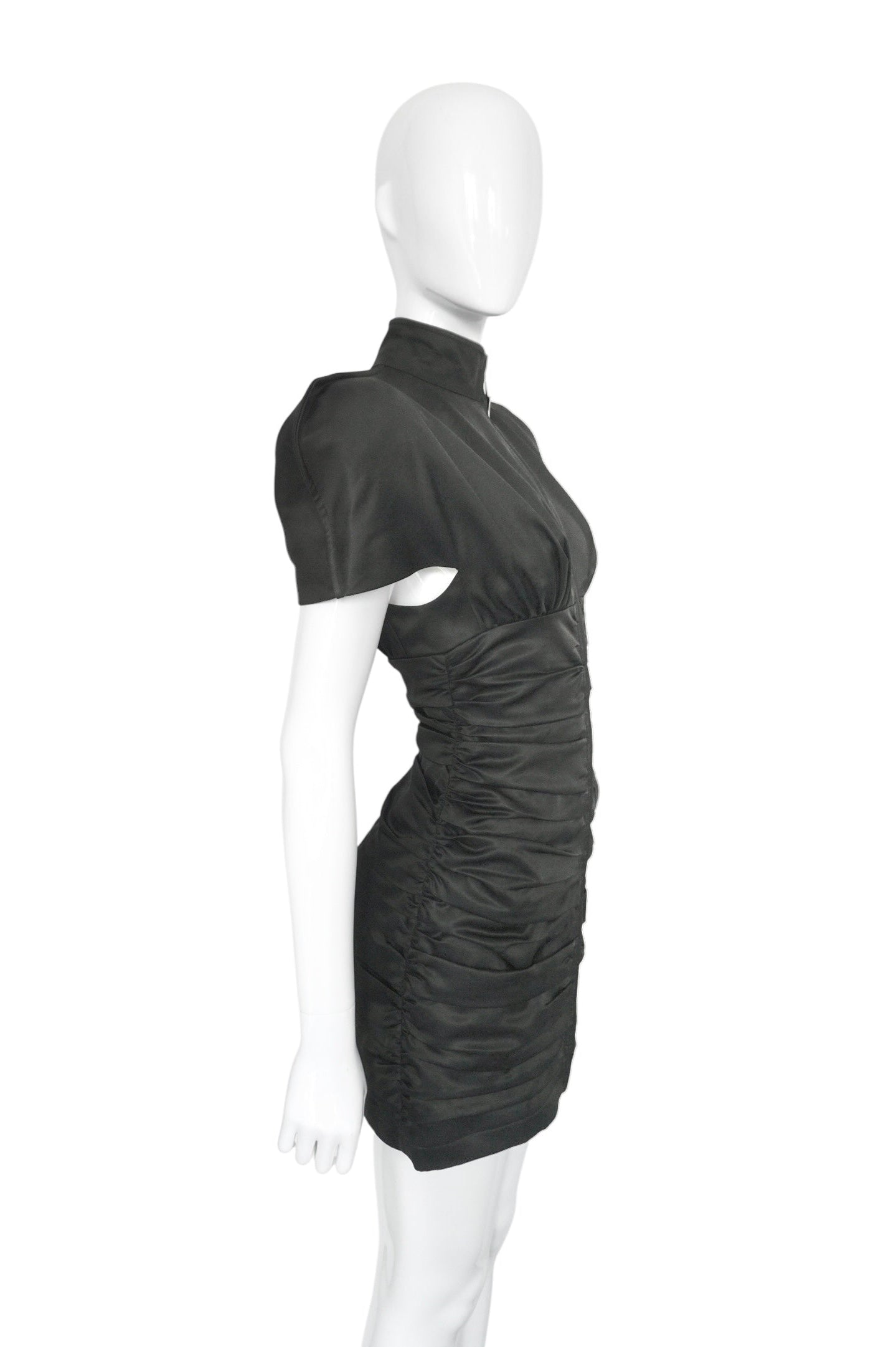 Annakiki Ruched Shoulder Mini Dress