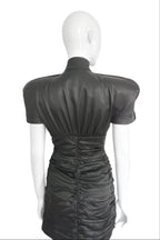 Annakiki Ruched Shoulder Mini Dress