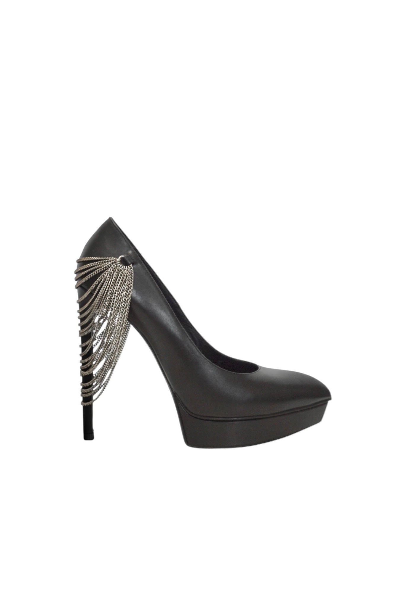 Saint Laurent Janis Chain Heel Platform Pumps