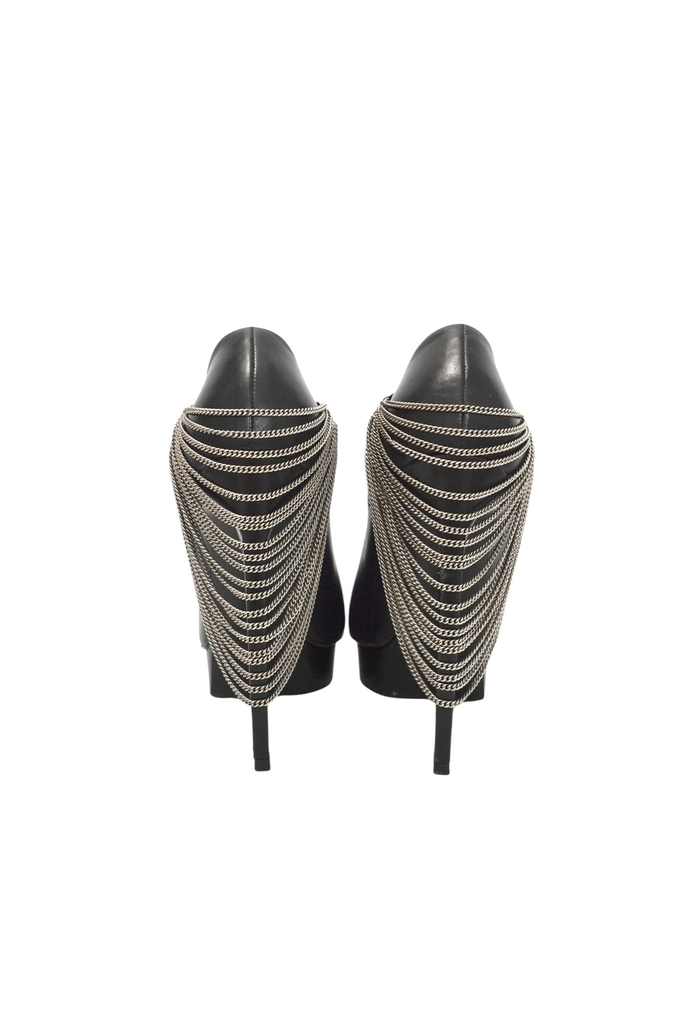 Saint Laurent Janis Chain Heel Platform Pumps
