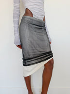 MM6 Maison Margiela Layered Midi Skirt