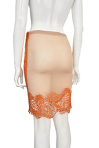 Tom Ford Orange Lace & Sheer Two-Piece Set