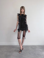 Rochas Ruffle Trim Mini Dress