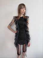 Rochas Ruffle Trim Mini Dress