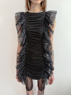 Rochas Ruffle Trim Mini Dress