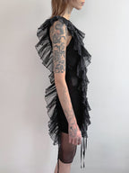 Rochas Ruffle Trim Mini Dress
