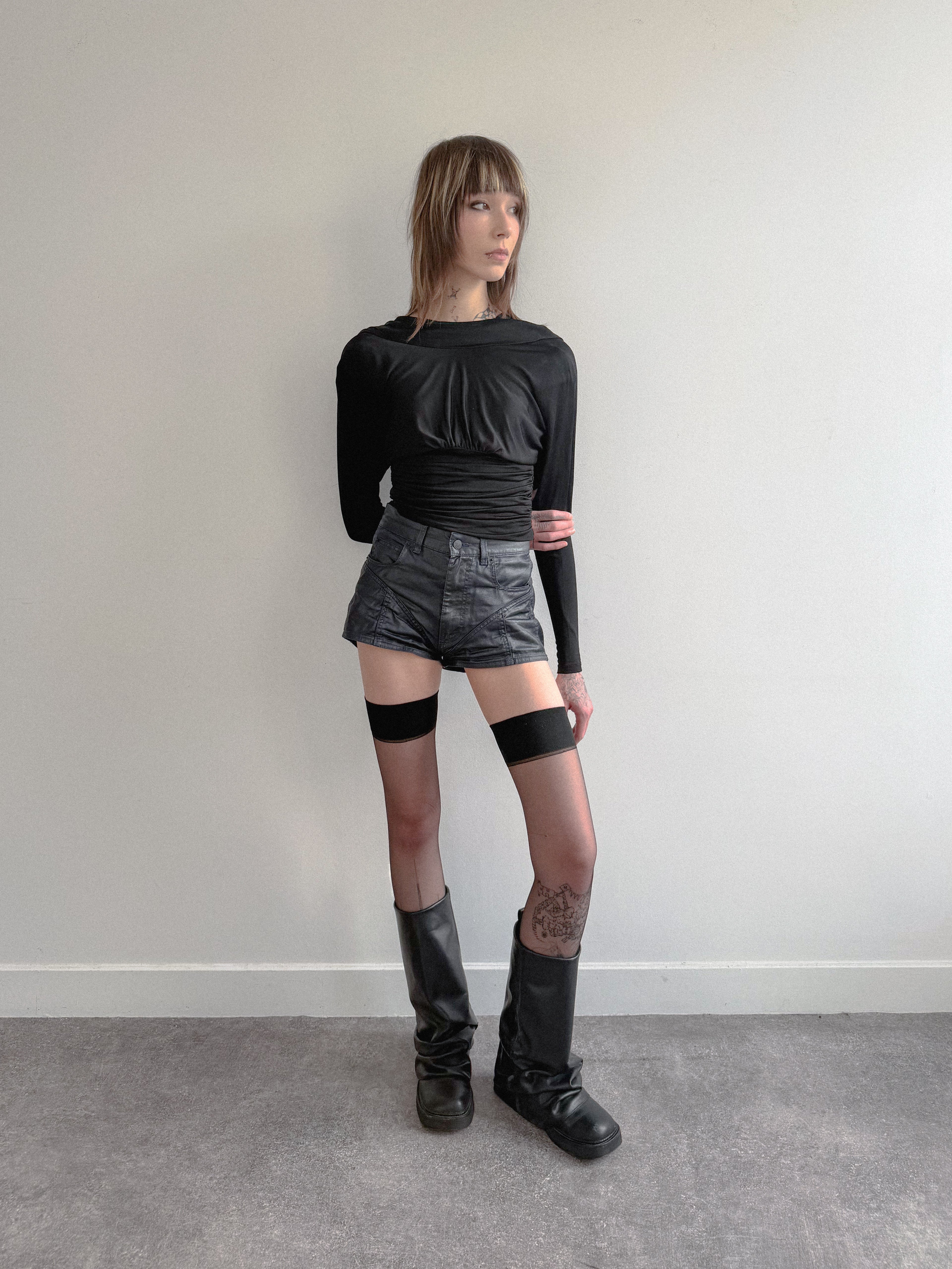 Saint Laurent Backless Draped Top