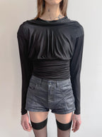 Saint Laurent Backless Draped Top
