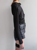Saint Laurent Backless Draped Top