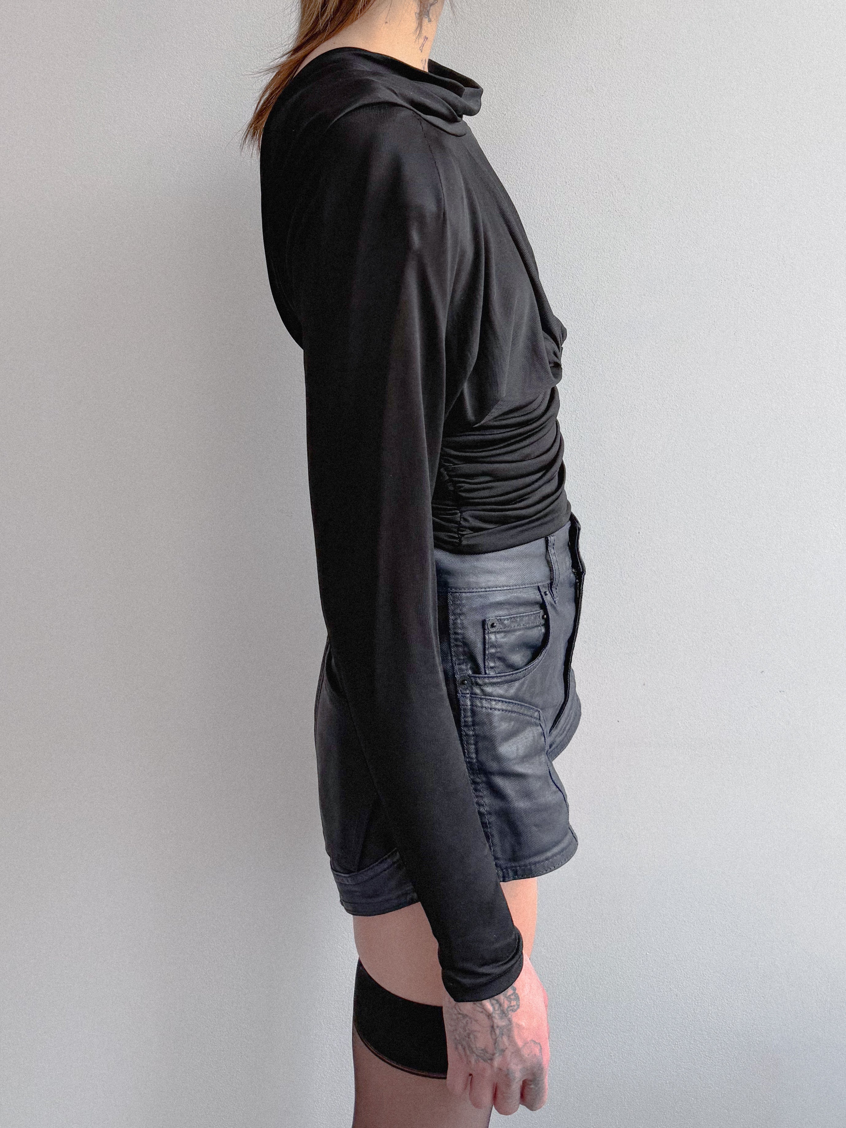 Saint Laurent Backless Draped Top