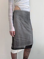 MM6 Maison Margiela Layered Midi Skirt