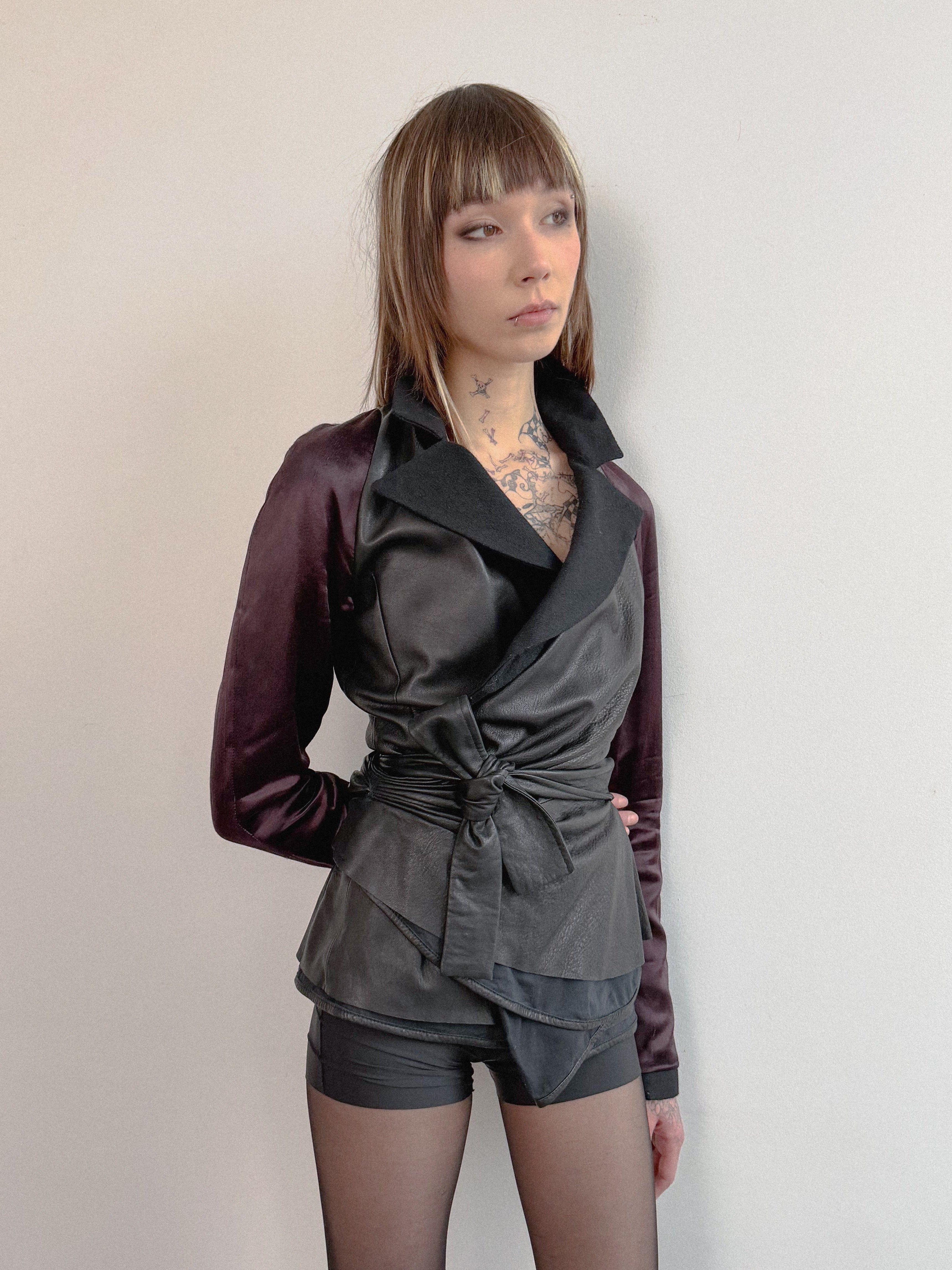 Haider Ackermann Leather Kimono Jacket