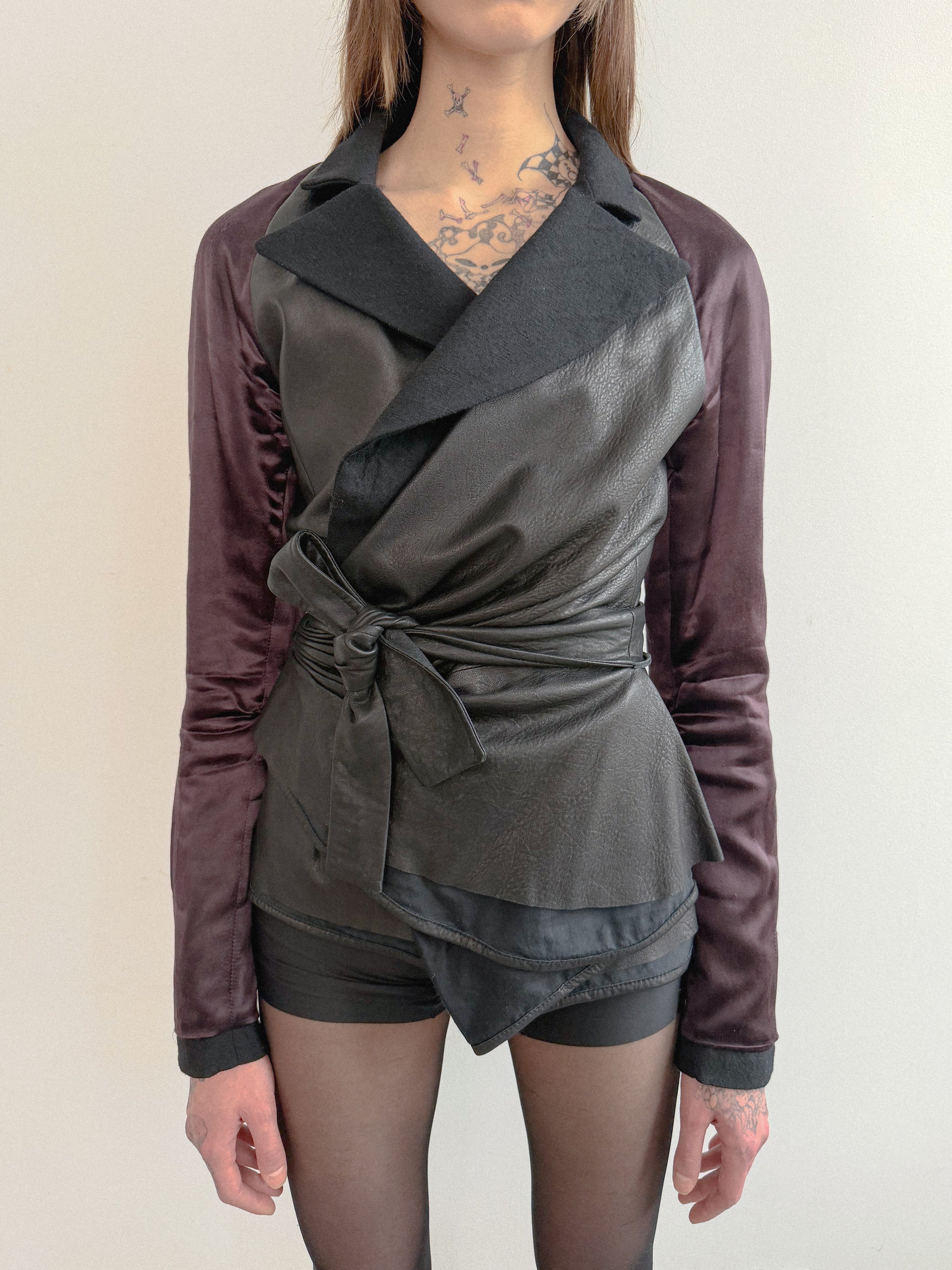 Haider Ackermann Leather Kimono Jacket