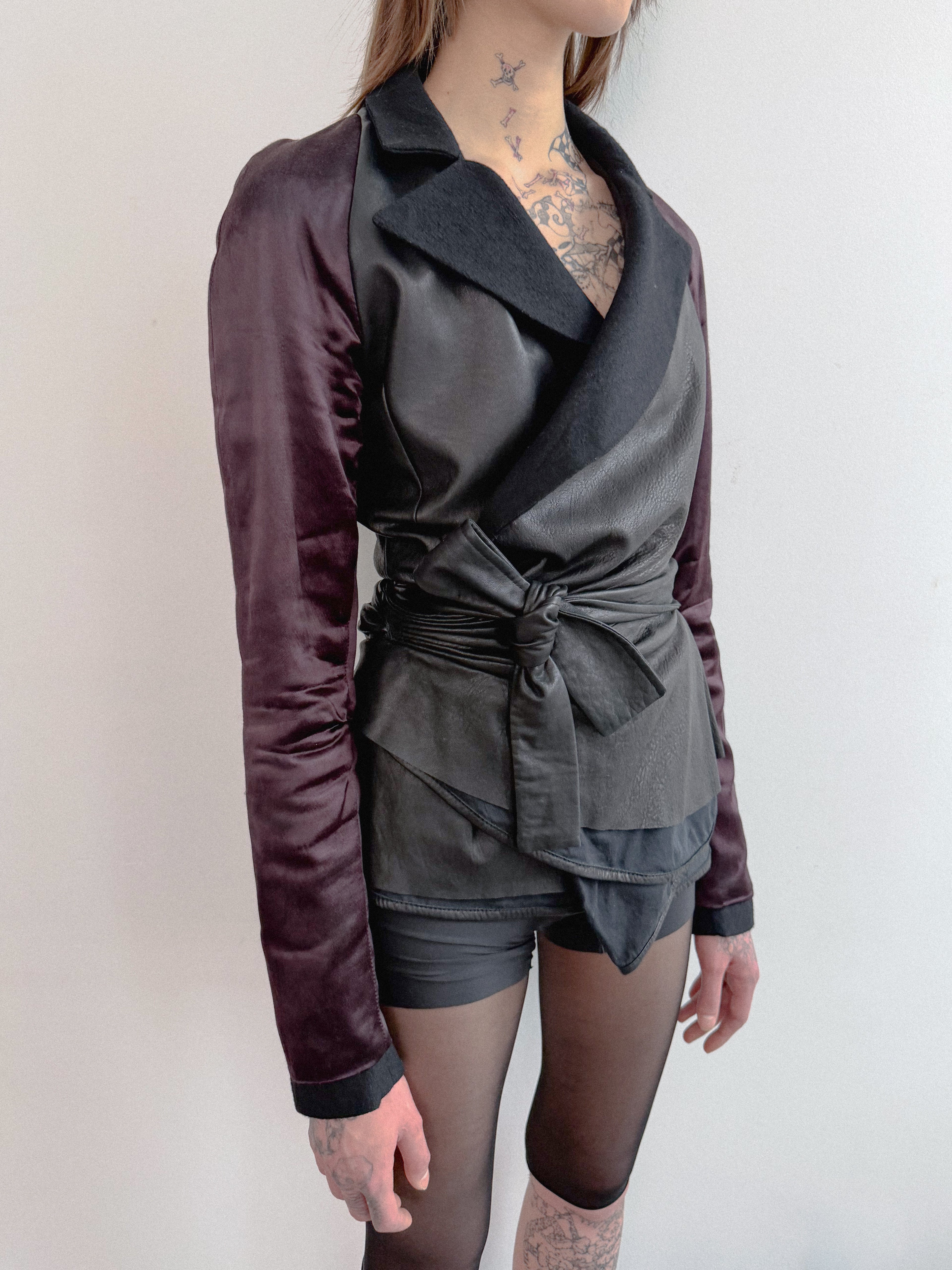 Haider Ackermann Leather Kimono Jacket