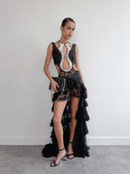 Alexander McQueen Lace Cut Out Dress