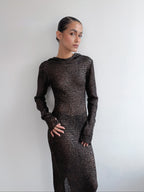 IBMH Textured Hooded Dress