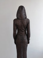 IBMH Textured Hooded Dress