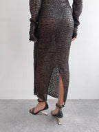 IBMH Textured Hooded Dress