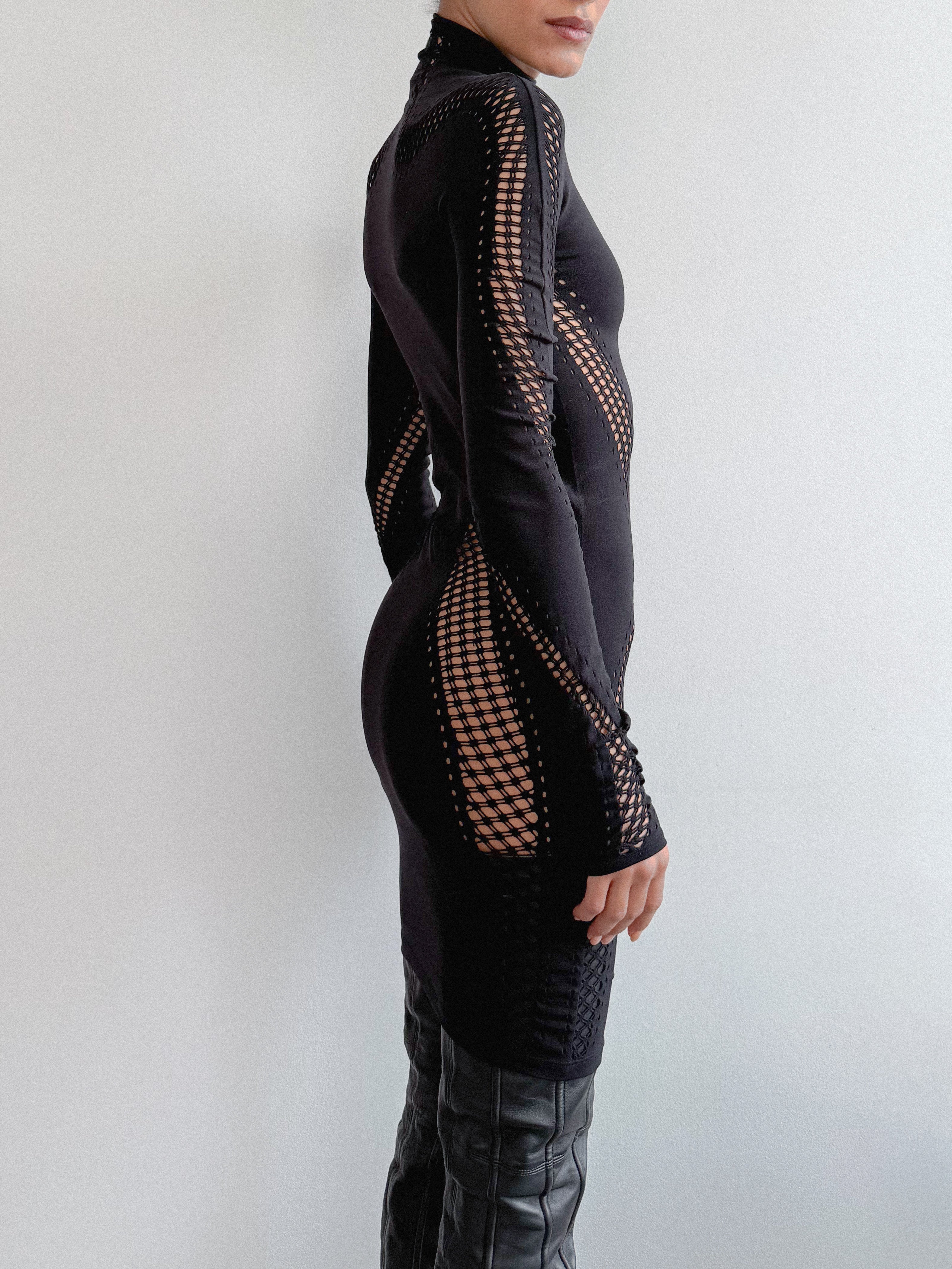 Mugler Long Sleeve Seamless Dress