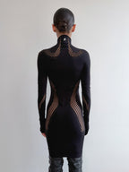 Mugler Long Sleeve Seamless Dress