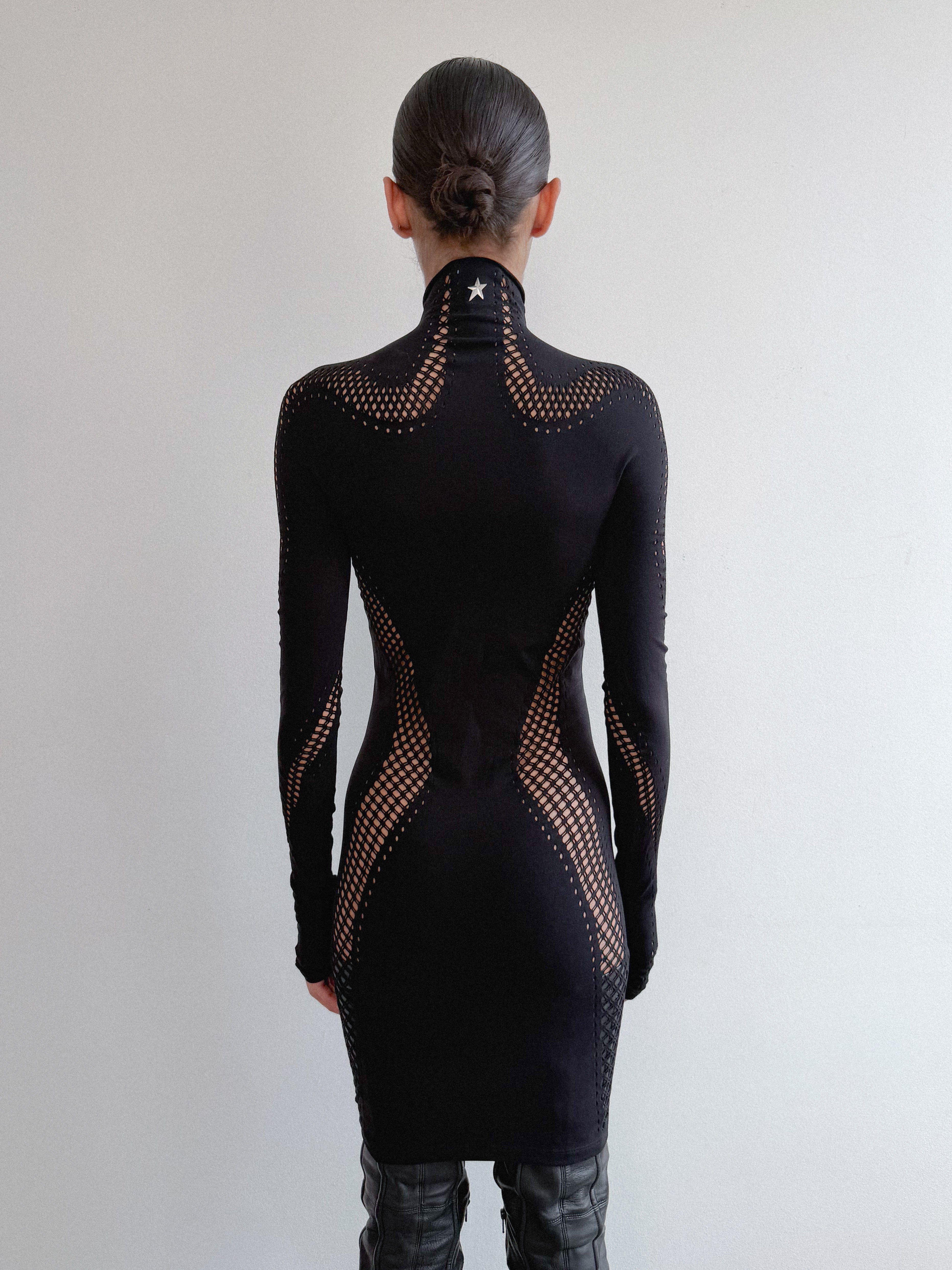 Mugler Long Sleeve Seamless Dress