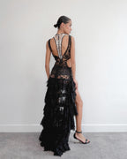Alexander McQueen Lace Cut Out Dress