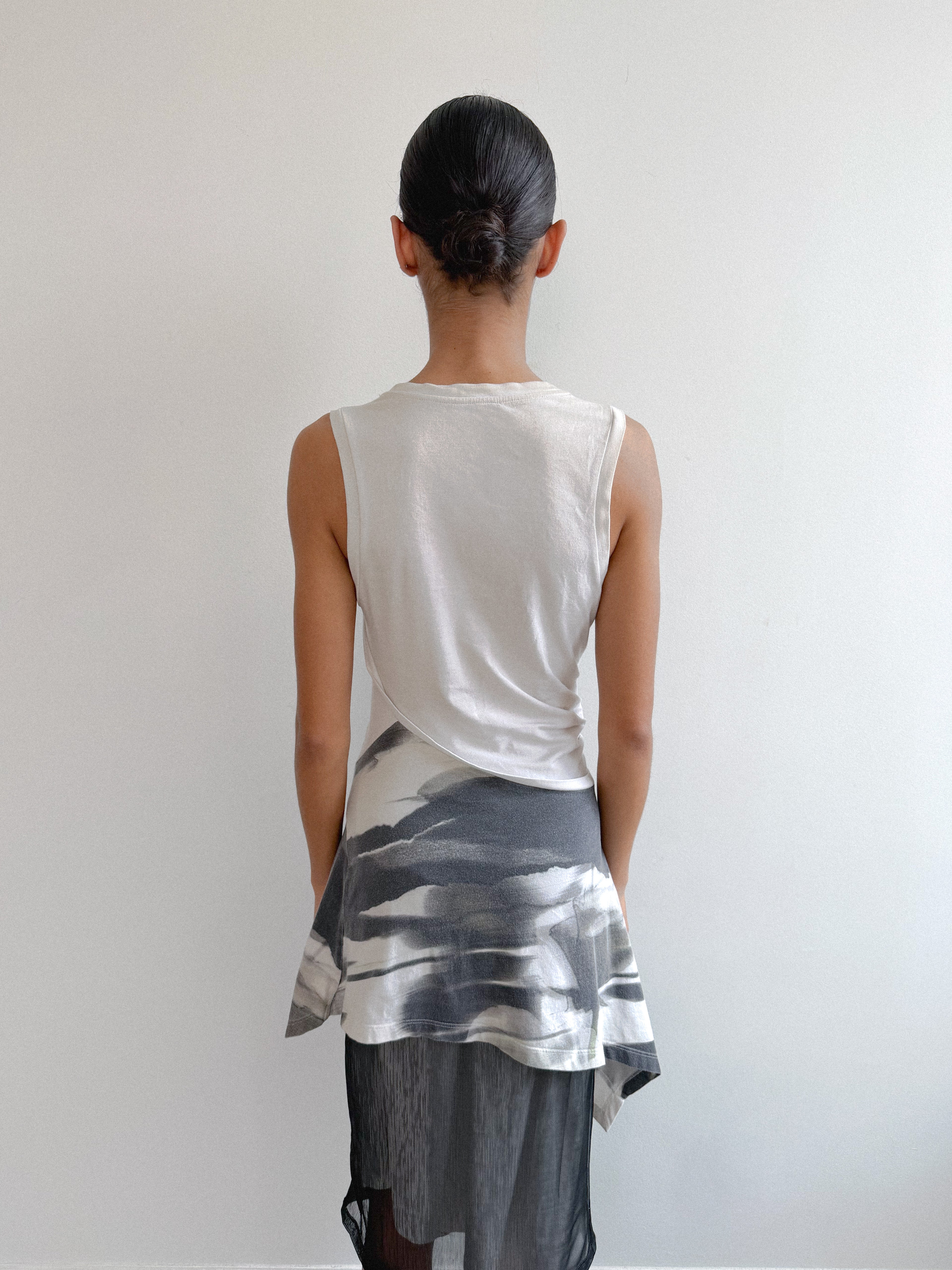 Alexander McQueen Tie-Die Knotted Tank Top