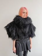 Comme Des Garçons Faux-Fur Cape