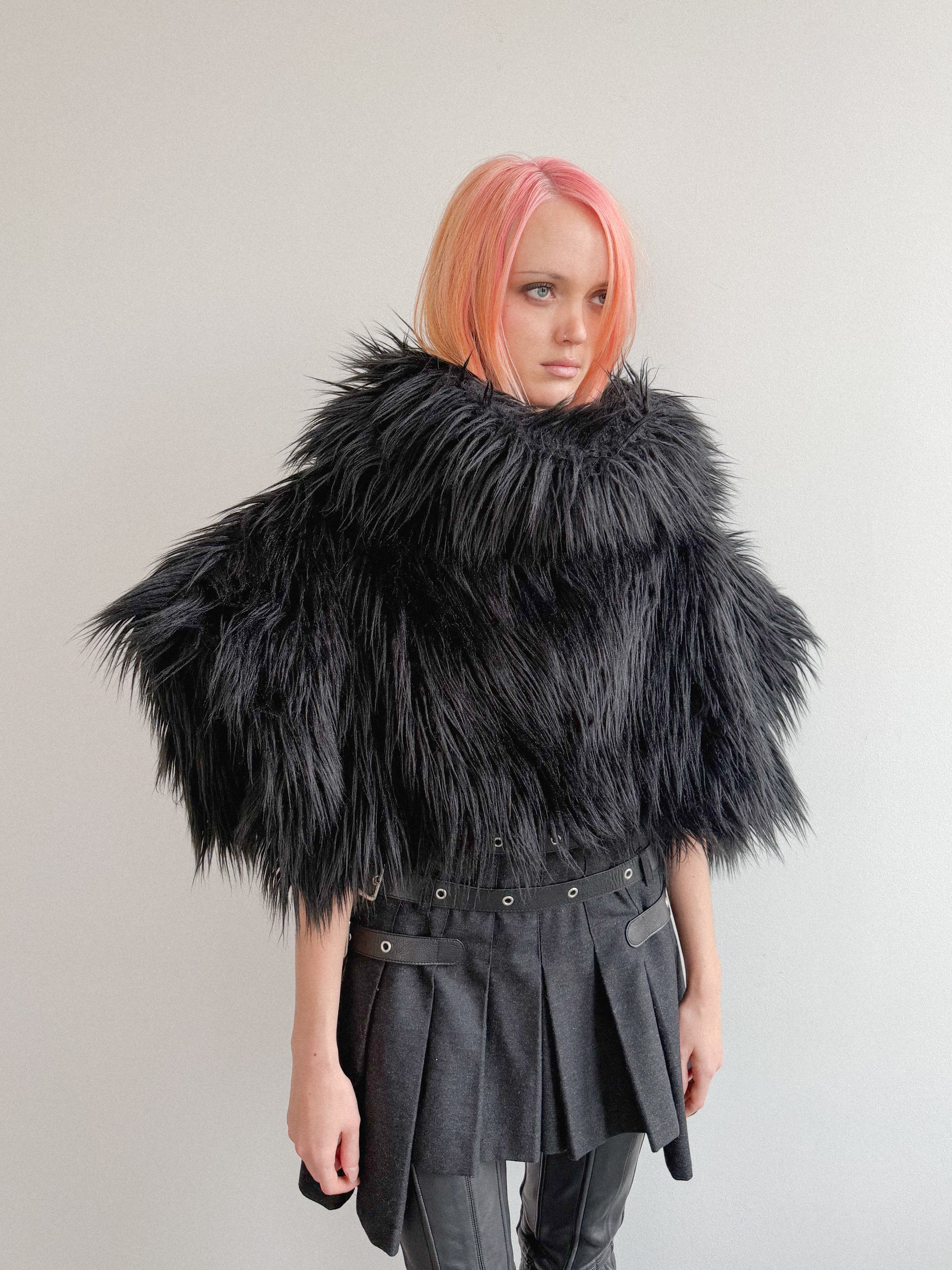 Comme Des Garçons Faux-Fur Cape