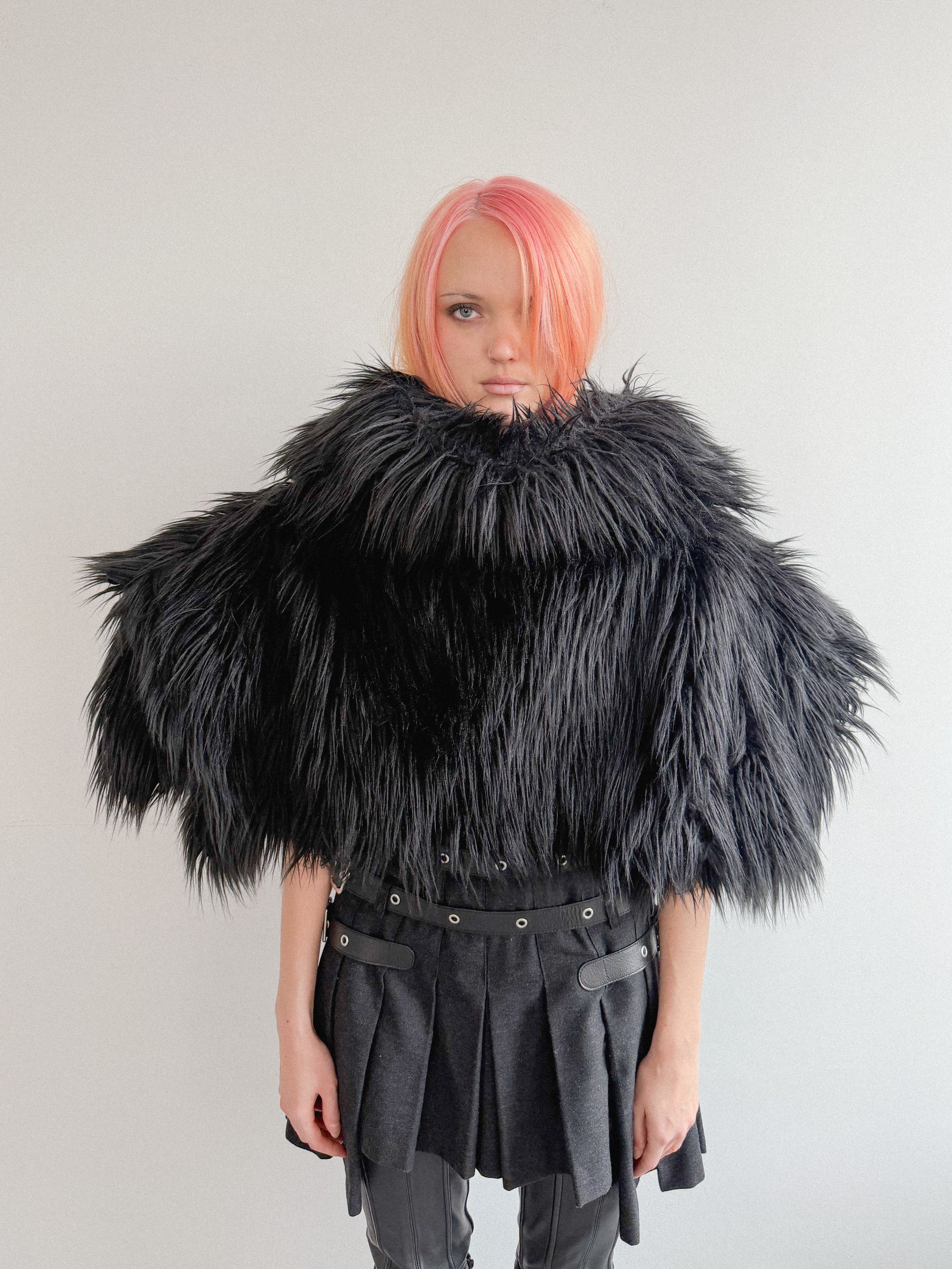 Comme Des Garçons Faux-Fur Cape