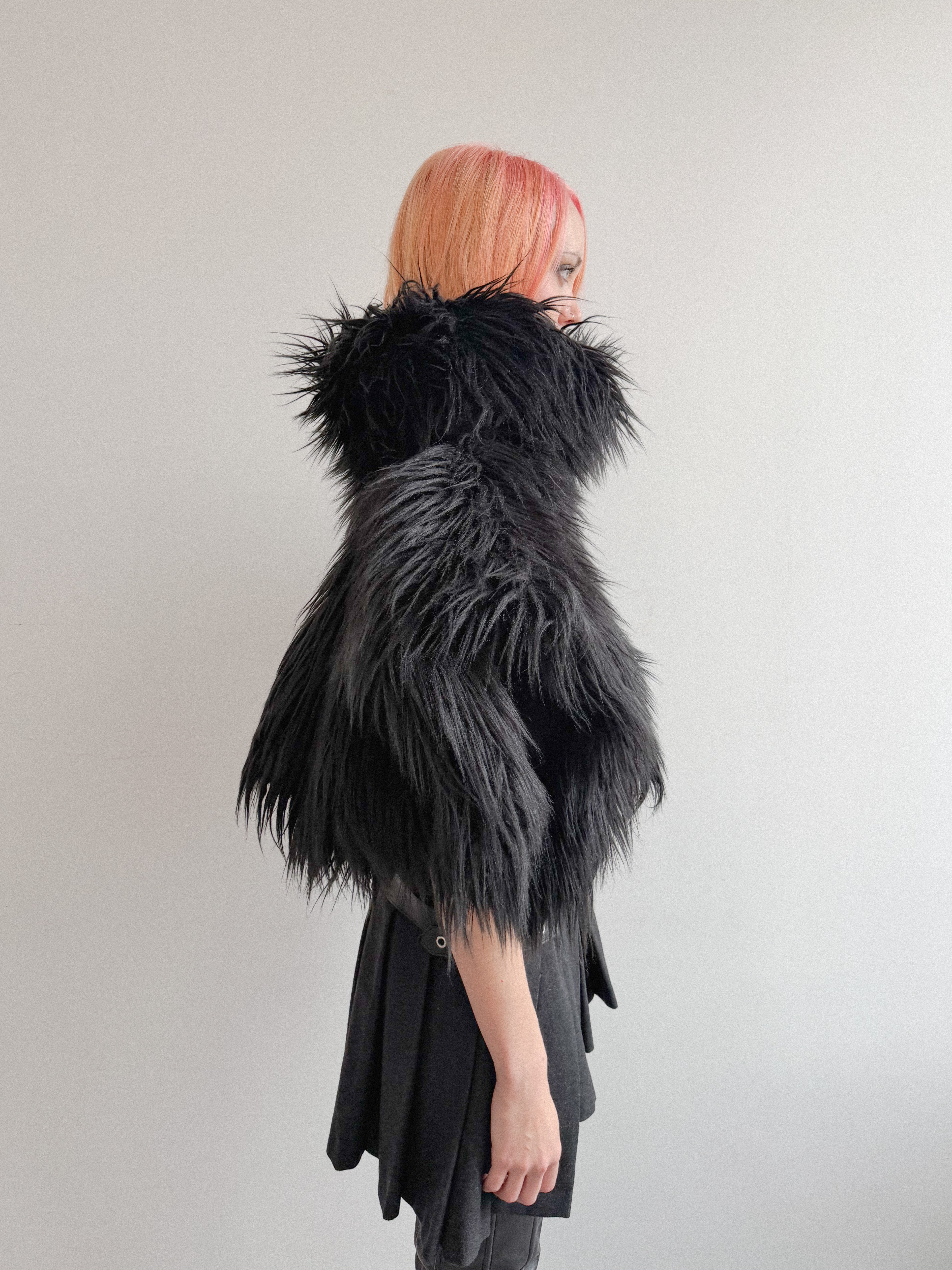 Comme Des Garçons Faux-Fur Cape