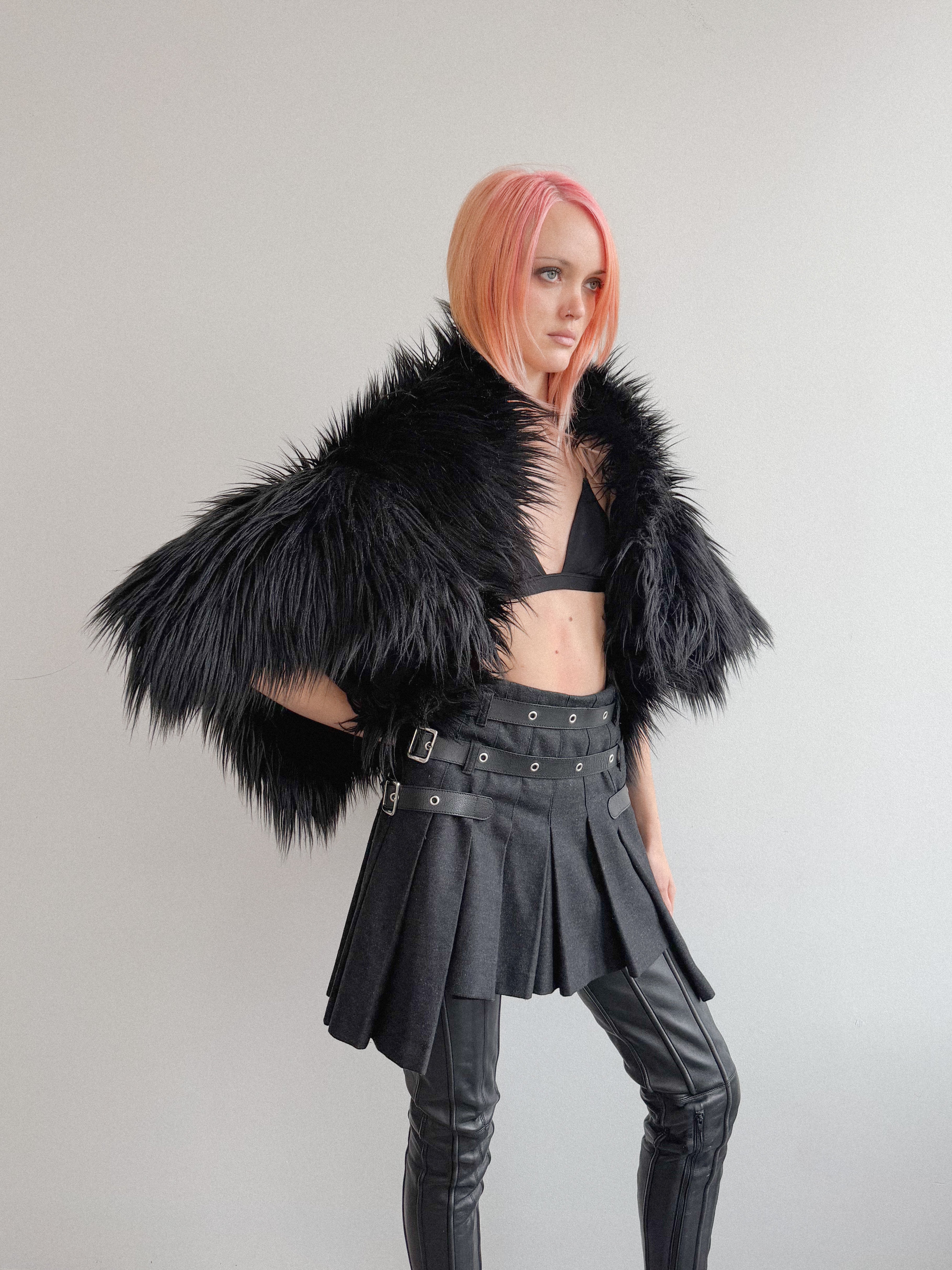 Comme Des Garçons Faux-Fur Cape