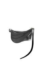 Black hair extension with 'Mugler' branding on a white background