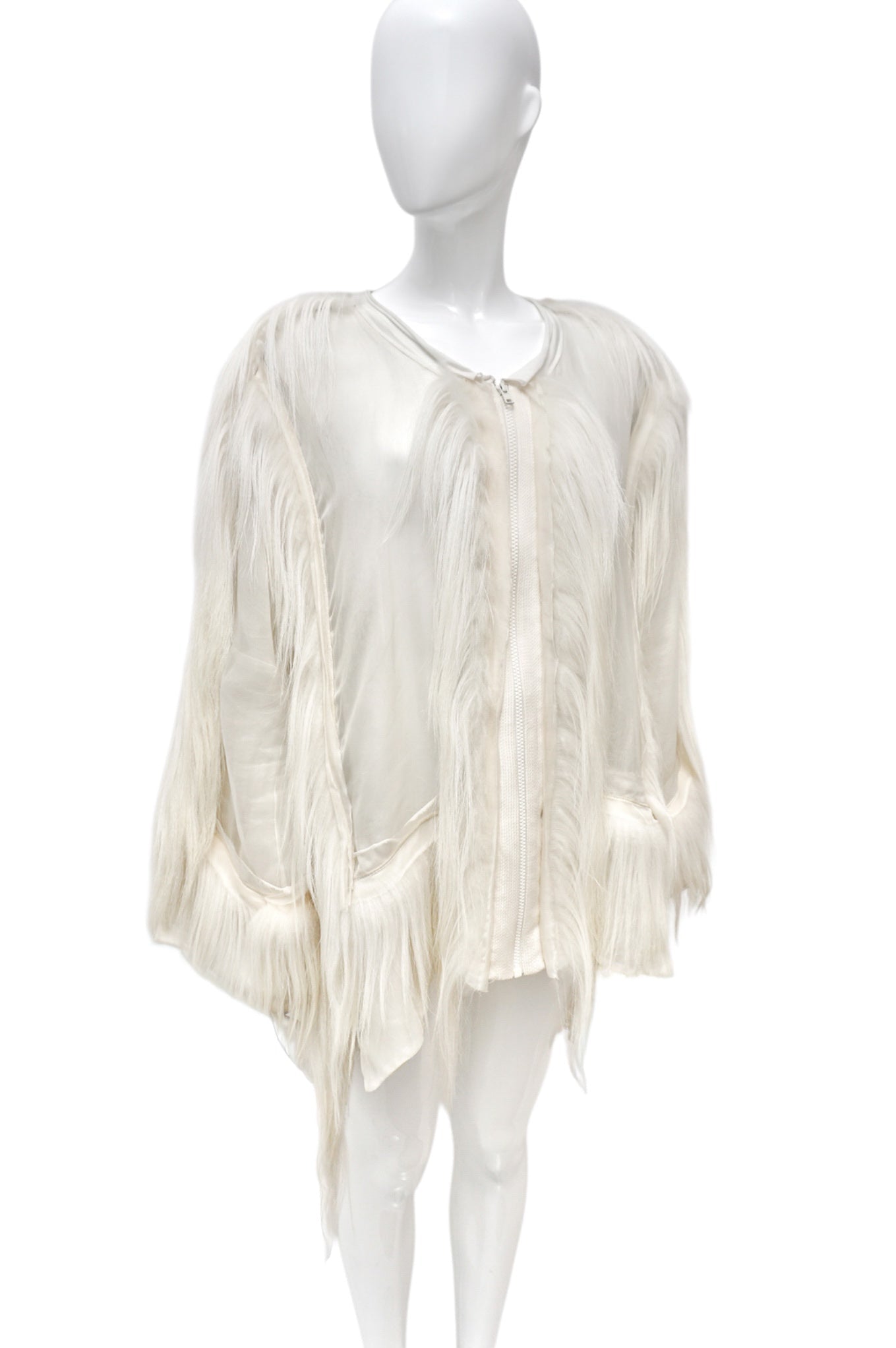 Di Liborio Fur-Trim Sheer Jacket
