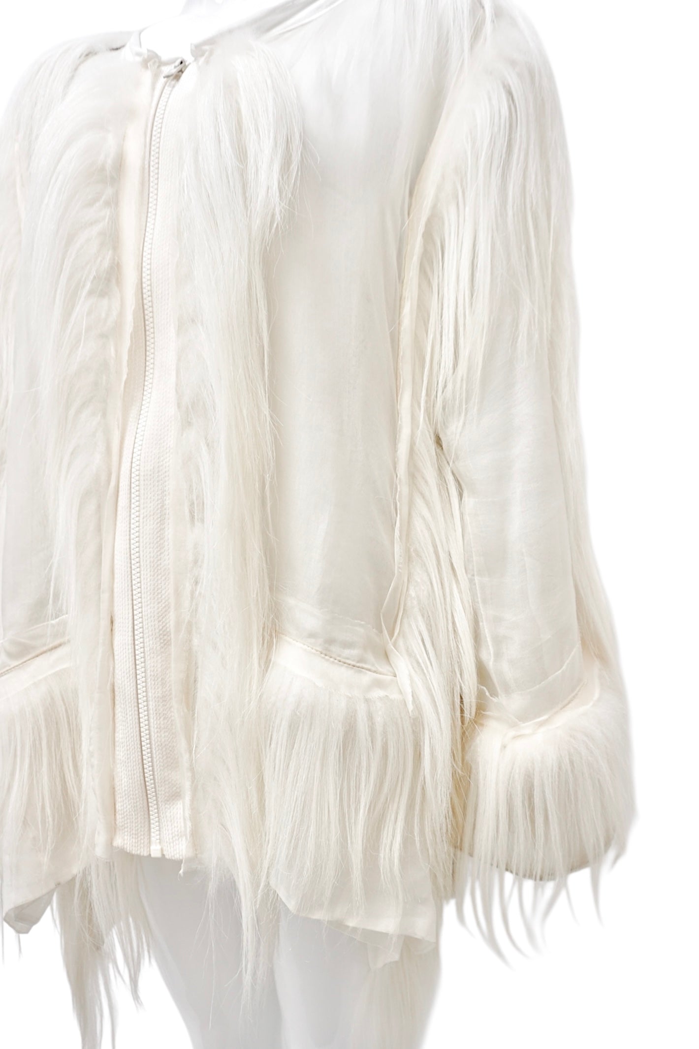 Di Liborio Fur-Trim Sheer Jacket